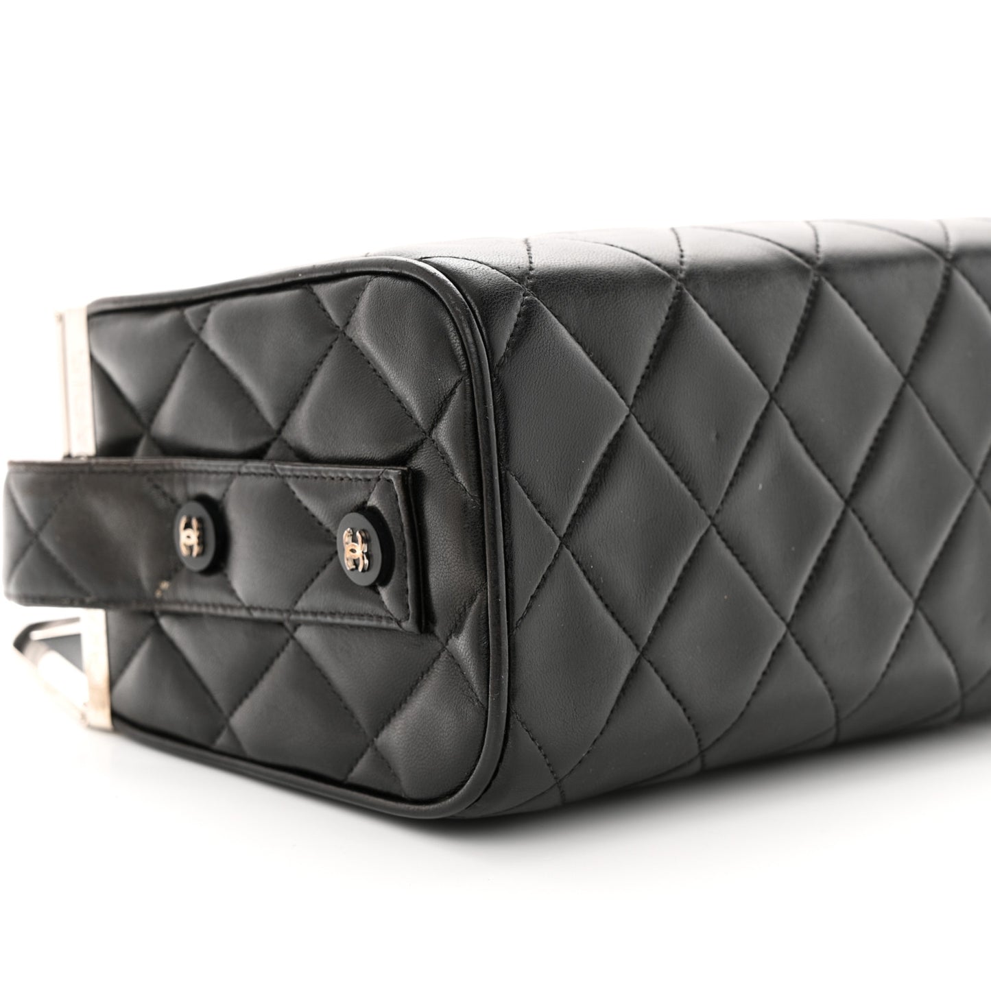 Lambskin Quilted Box Bag Black