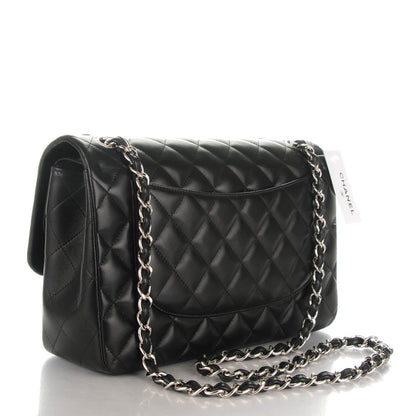 Chanel Lambskin Quilted Jumbo Double Flap Black 3 of 7