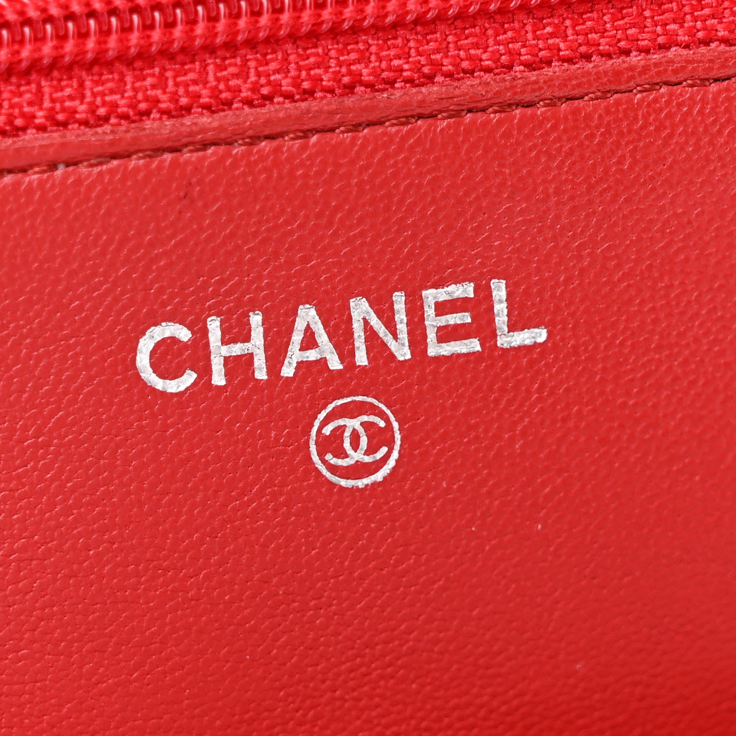 Chanel Lambskin Quilted Wallet On Chain WOC Red 6 of 15