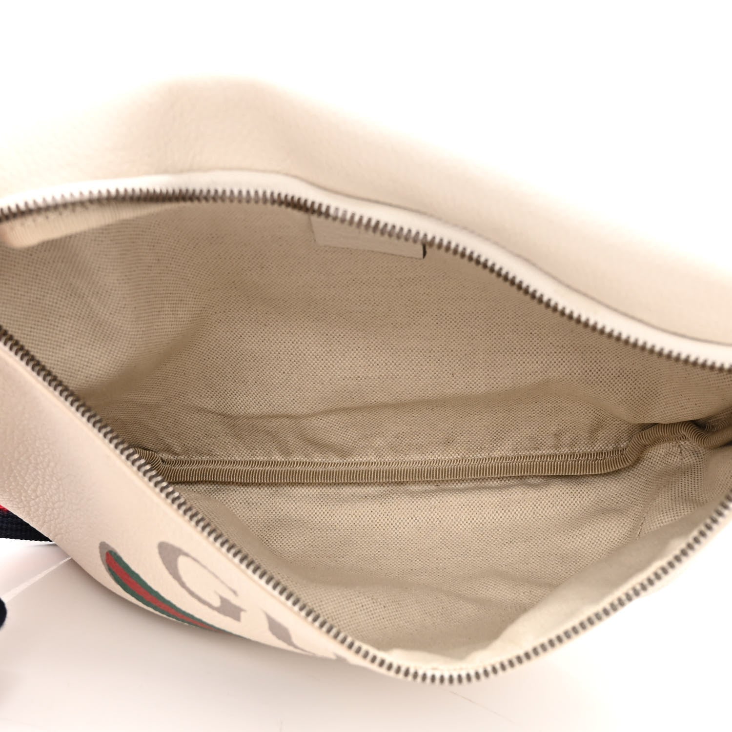 Gucci Grained Calfskin Logo Belt Bag White 5 of 11