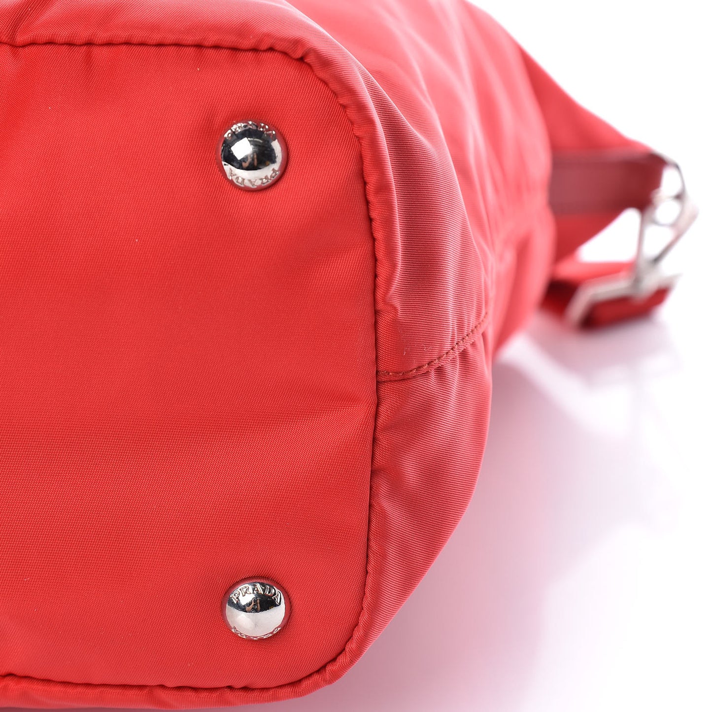 Tessuto Nylon Vela Shopping Tote Rosso
