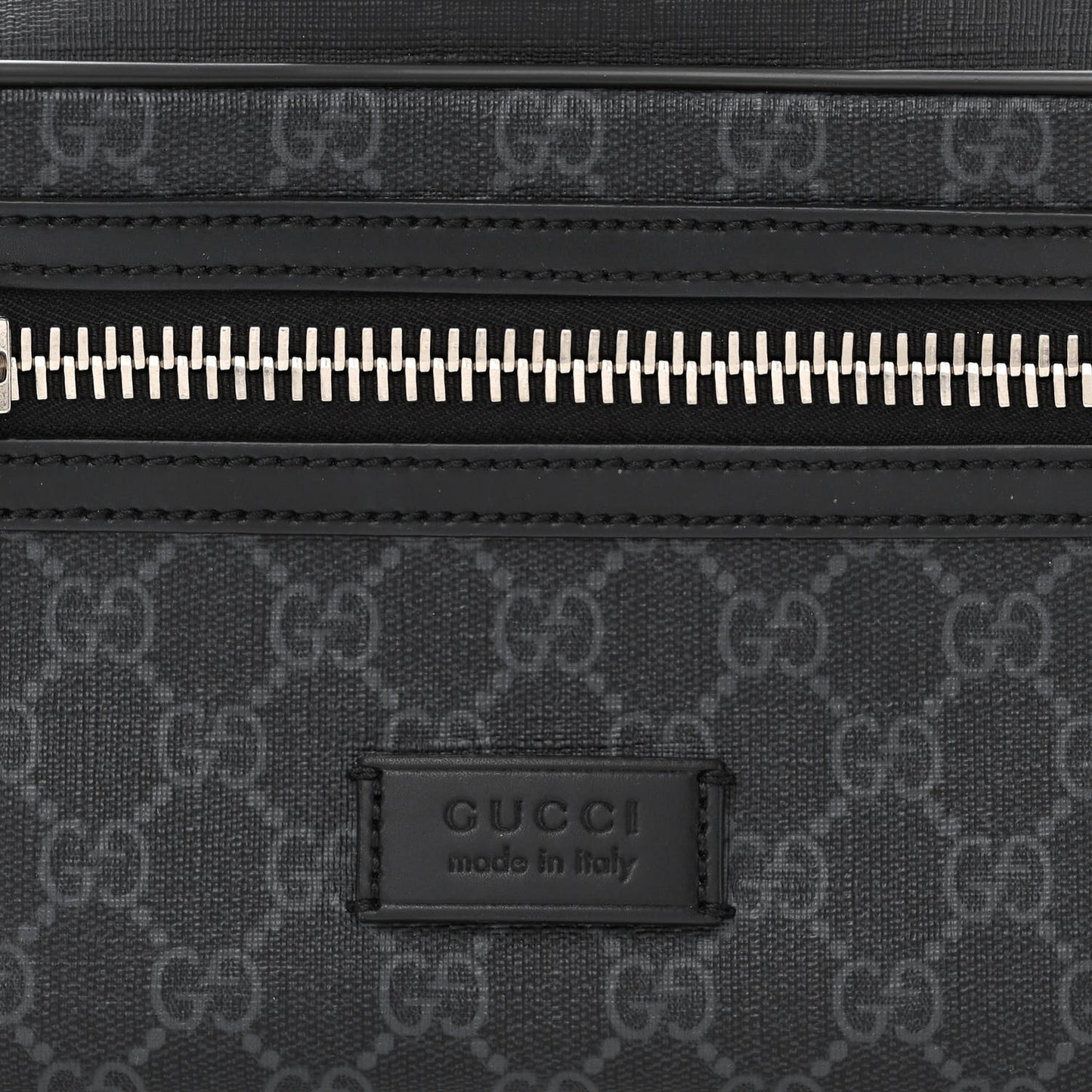 Soft GG Supreme Monogram Web Belt Bag Black Grey