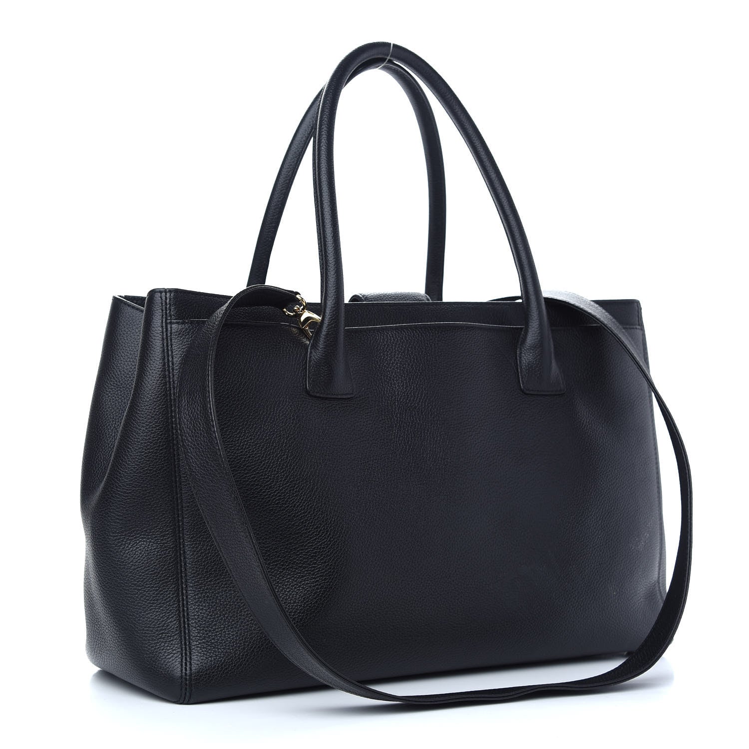 Chanel Calfskin Cerf Executive Shopper Tote Black 3 of 7