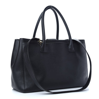 Chanel Calfskin Cerf Executive Shopper Tote Black 3 of 7