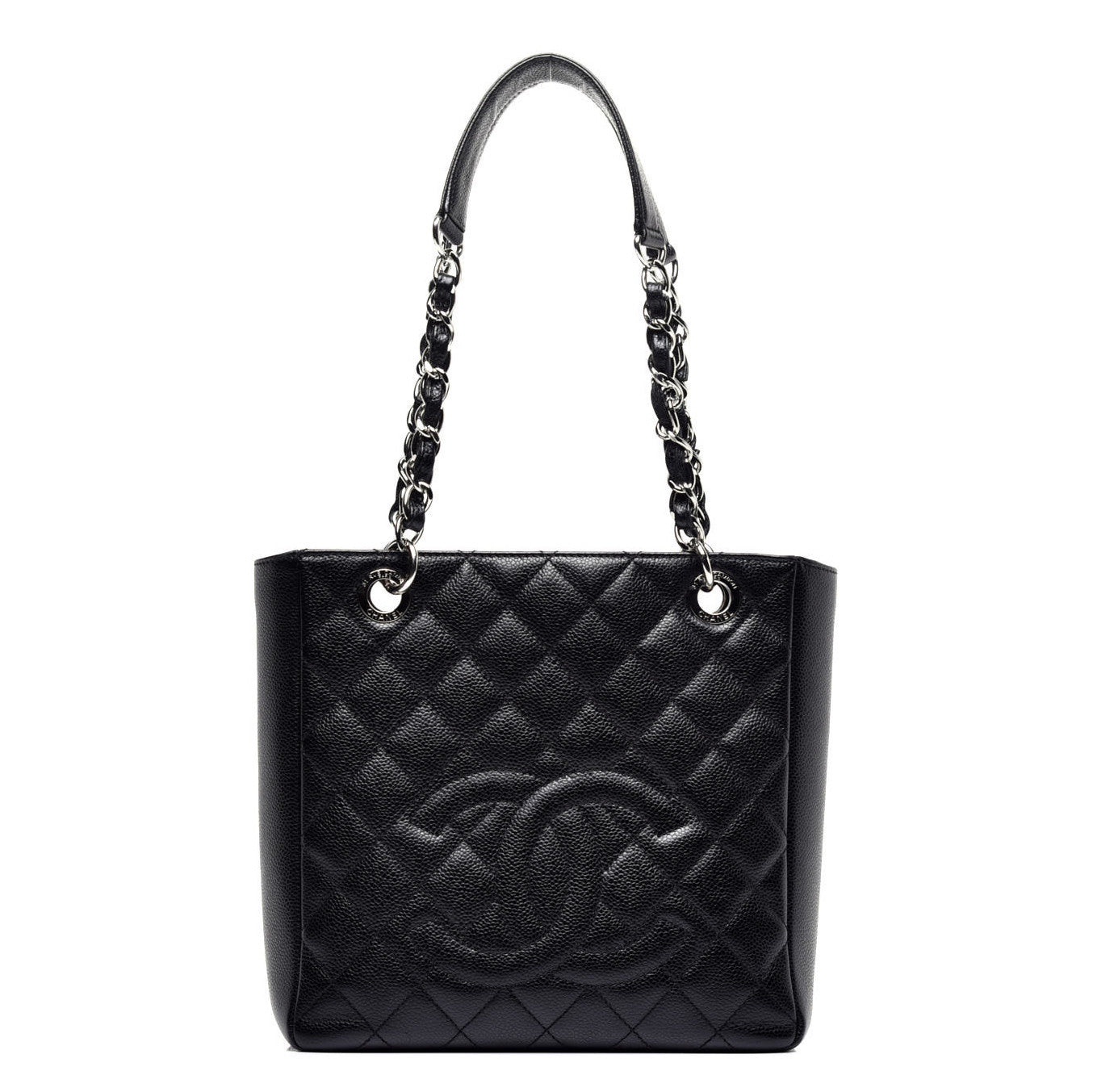 Chanel Caviar Quilted Petit Shopping Tote PST Black 1 of 10