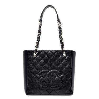 Chanel Caviar Quilted Petit Shopping Tote PST Black 1 of 10