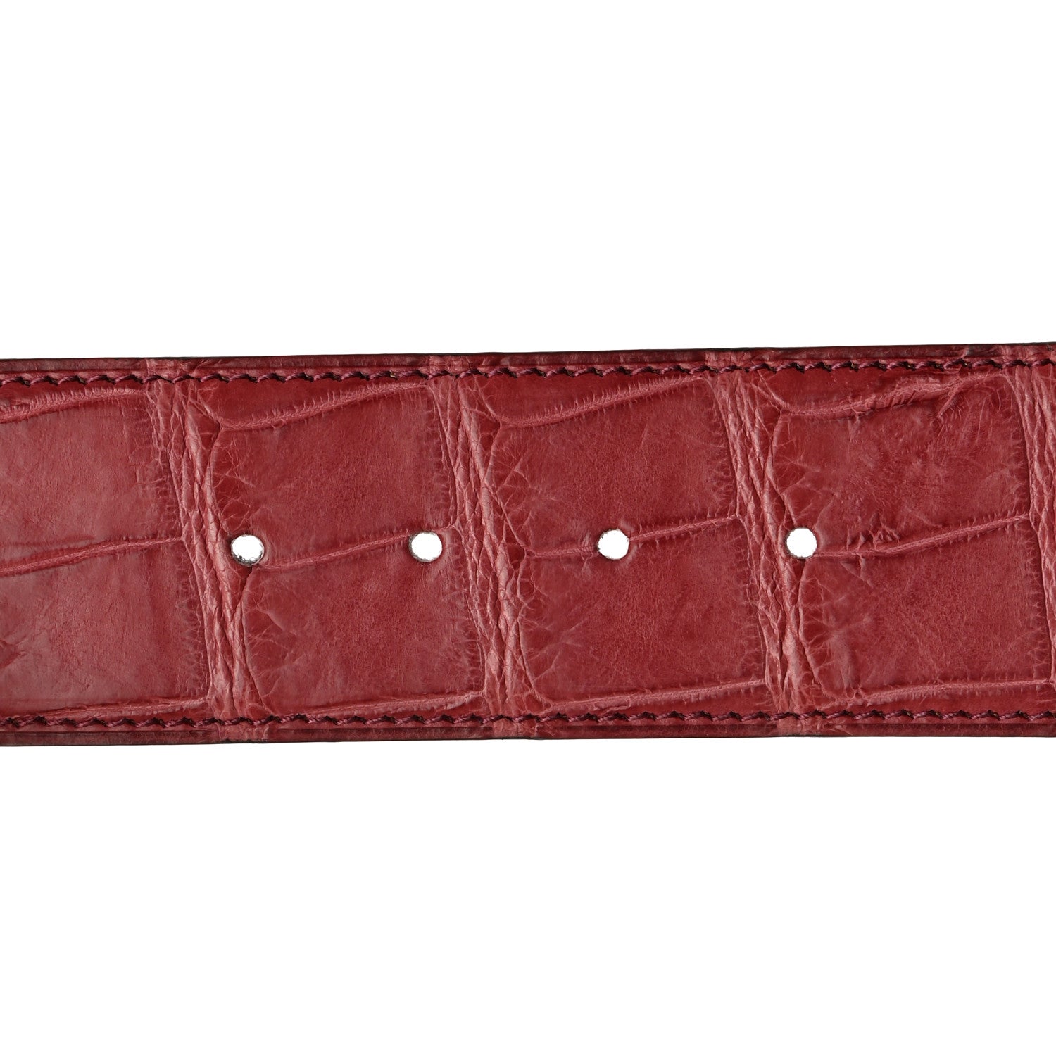 Hermes Alligator 42mm Belt Strap 85 Rose Scheherazade 6 of 8