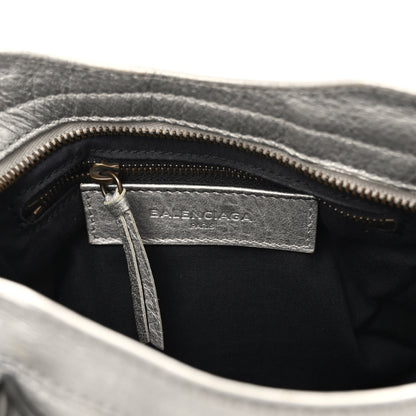 Balenciaga Metallic Agneau Classic Hardware Mini City Gris Aluminum 6 of 10