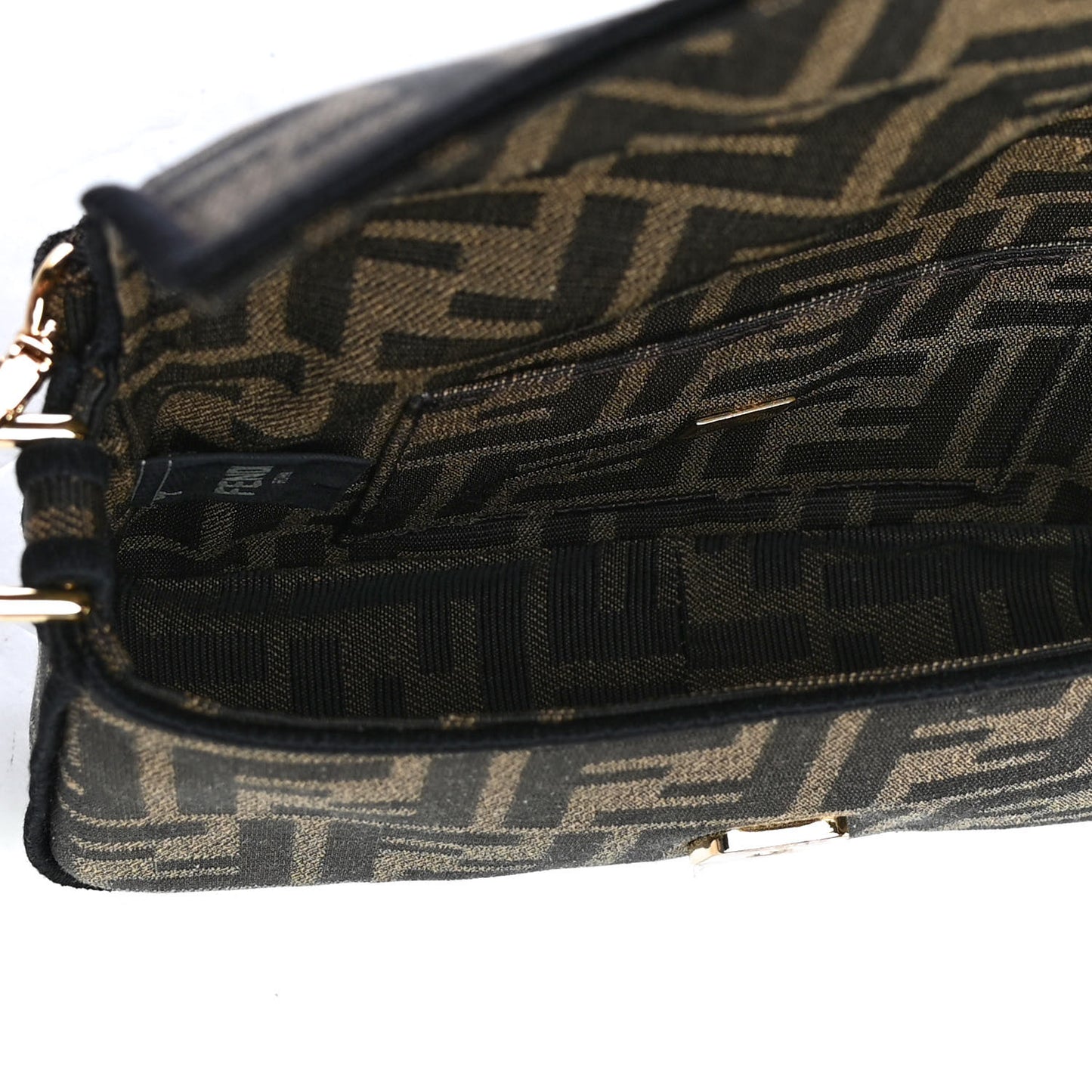 Fabric Jacquard FF 1974 Mini Baguette Tobacco Moro Black