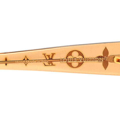Louis Vuitton Acetate Obsession Cat Eye Sunglasses Z0625E Glitter Gold 5 of 7