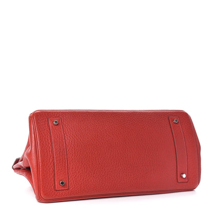Hermes Taurillon Clemence JPG Shoulder Birkin II 42 Rouge Vif 4 of 15