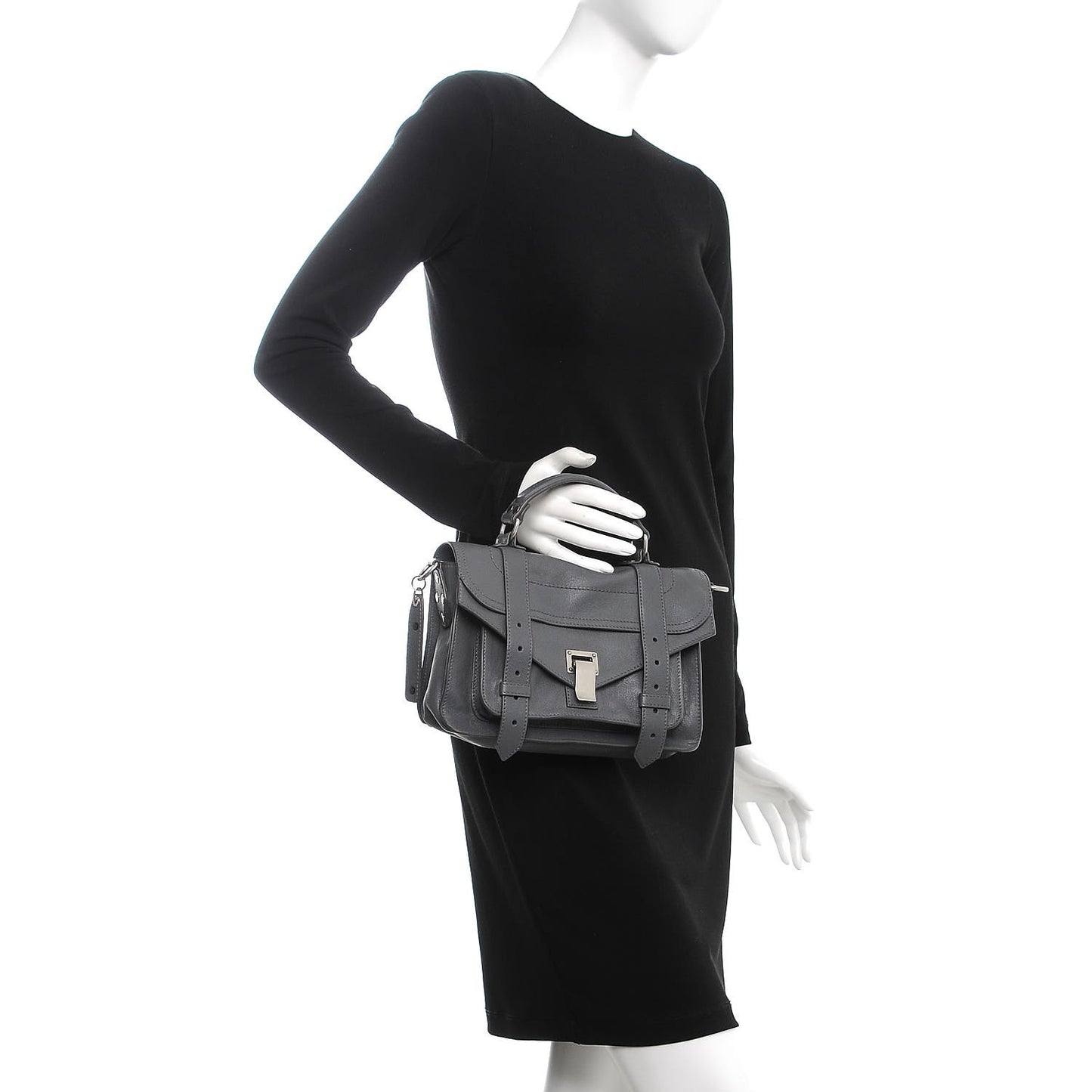 Lambskin Tiny PS1 Satchel Heather Grey