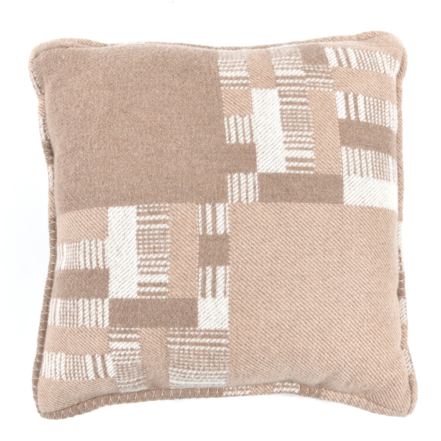 Wool Cashmere Avalon Paper Block Pillow Ecru Naturel