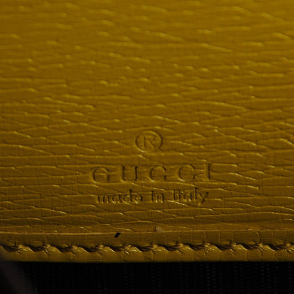 Gucci Calfskin Heartbeat Print Zip Around Wallet Yellow 5 of 6