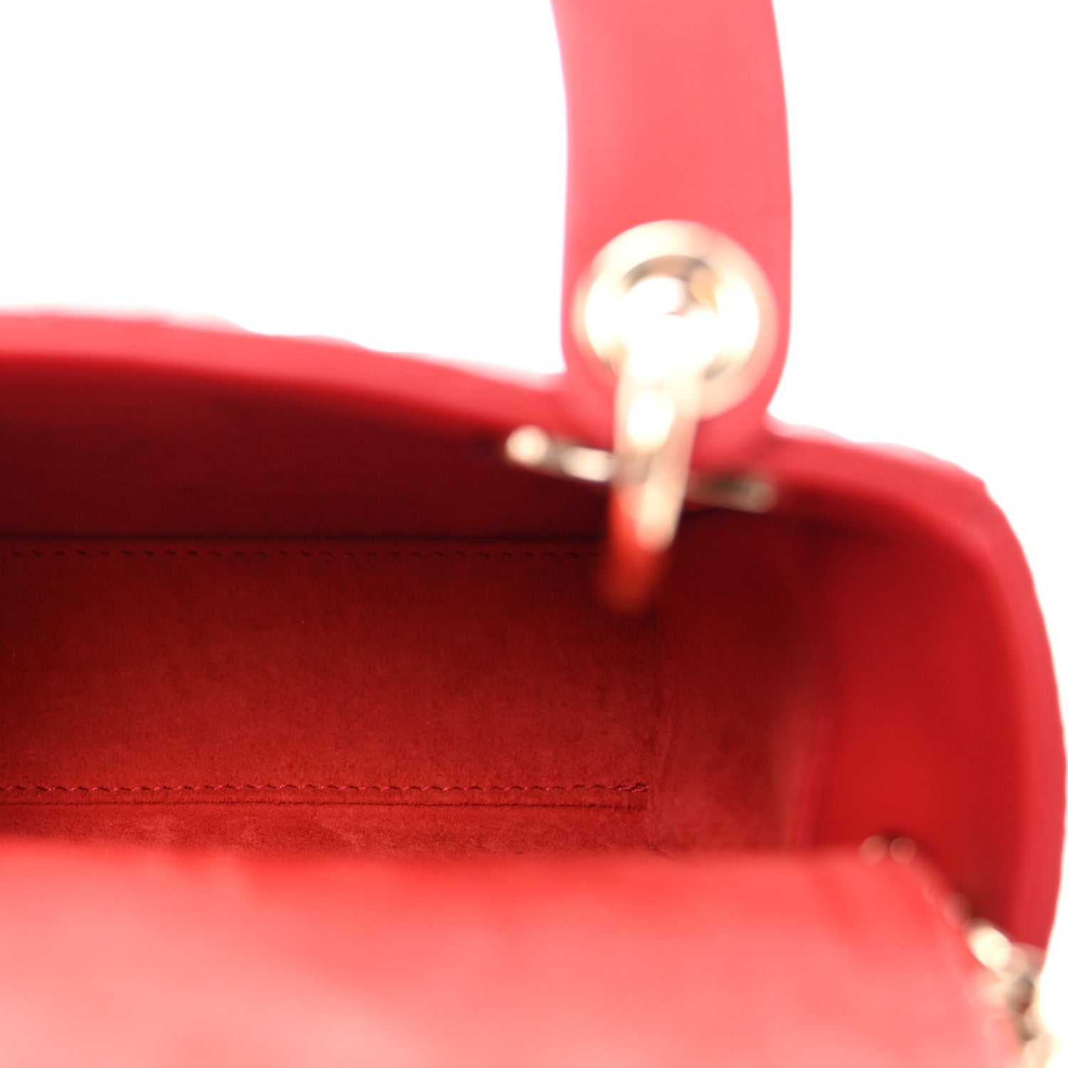 Christian Dior Calfskin Cannage Dioramour Mini Lady Dior Bag Bright Red 5 of 10