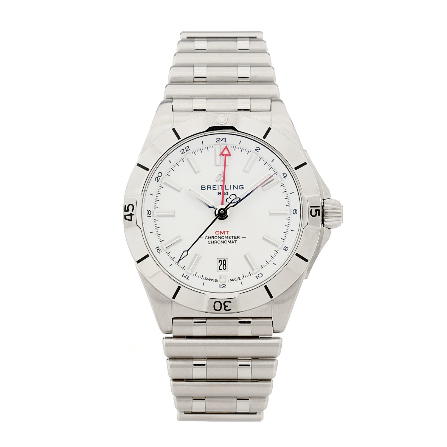 Breitling Stainless Steel 40mm Chronomat GMT Automatic Watch White A32398101A1A1 1 of 5