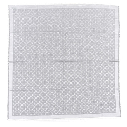 Louis Vuitton Wool Silk Monogram Denim Shawl Grey 1 of 3