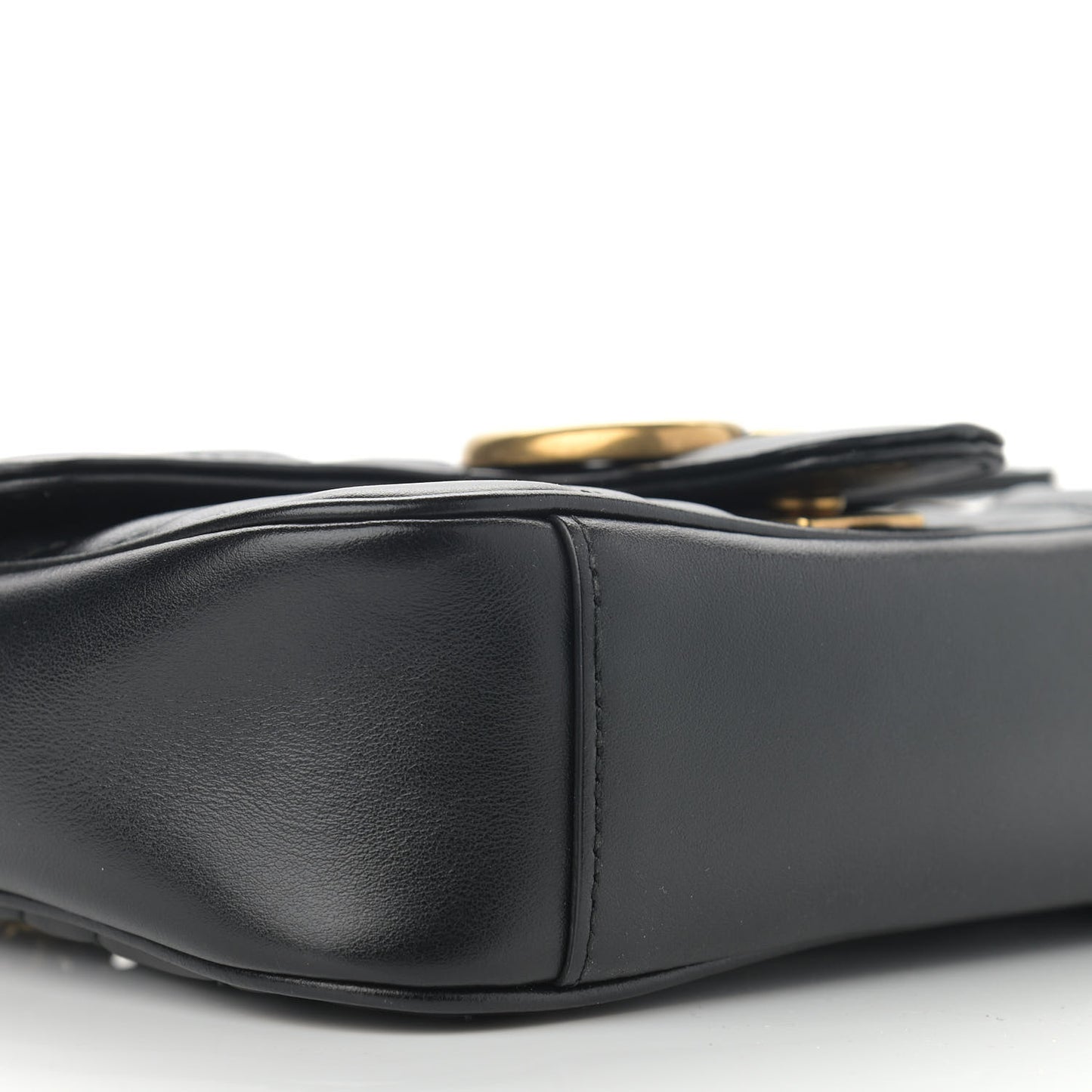 Calfskin Matelasse Mini GG Marmont Shoulder Bag Black