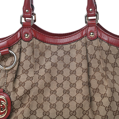 Gucci Monogram Medium Sukey Tote Dark Red 8 of 22