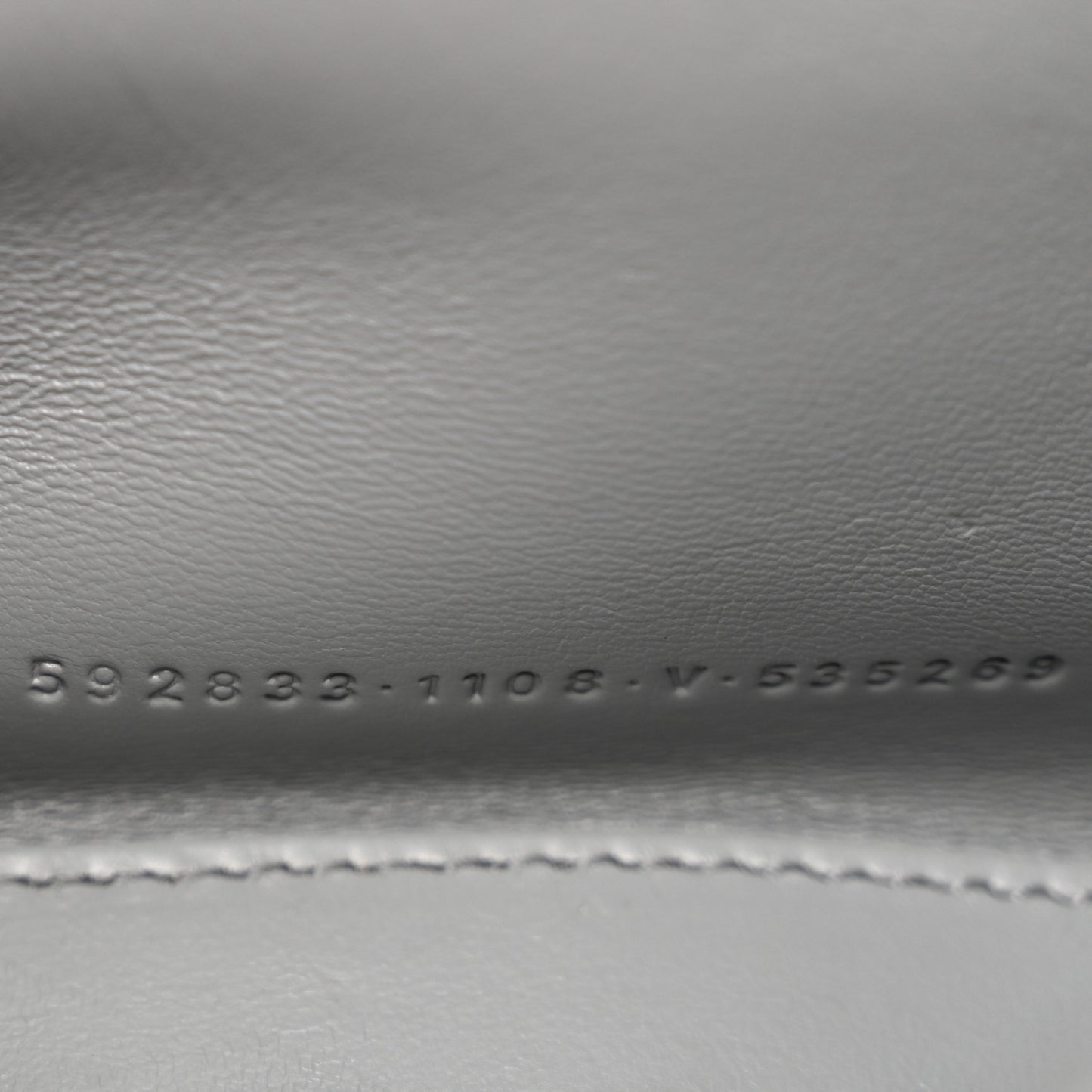 Shiny Calfskin Crocodile Embossed Hourglass Top Handle Bag XS Balenciaga Grey