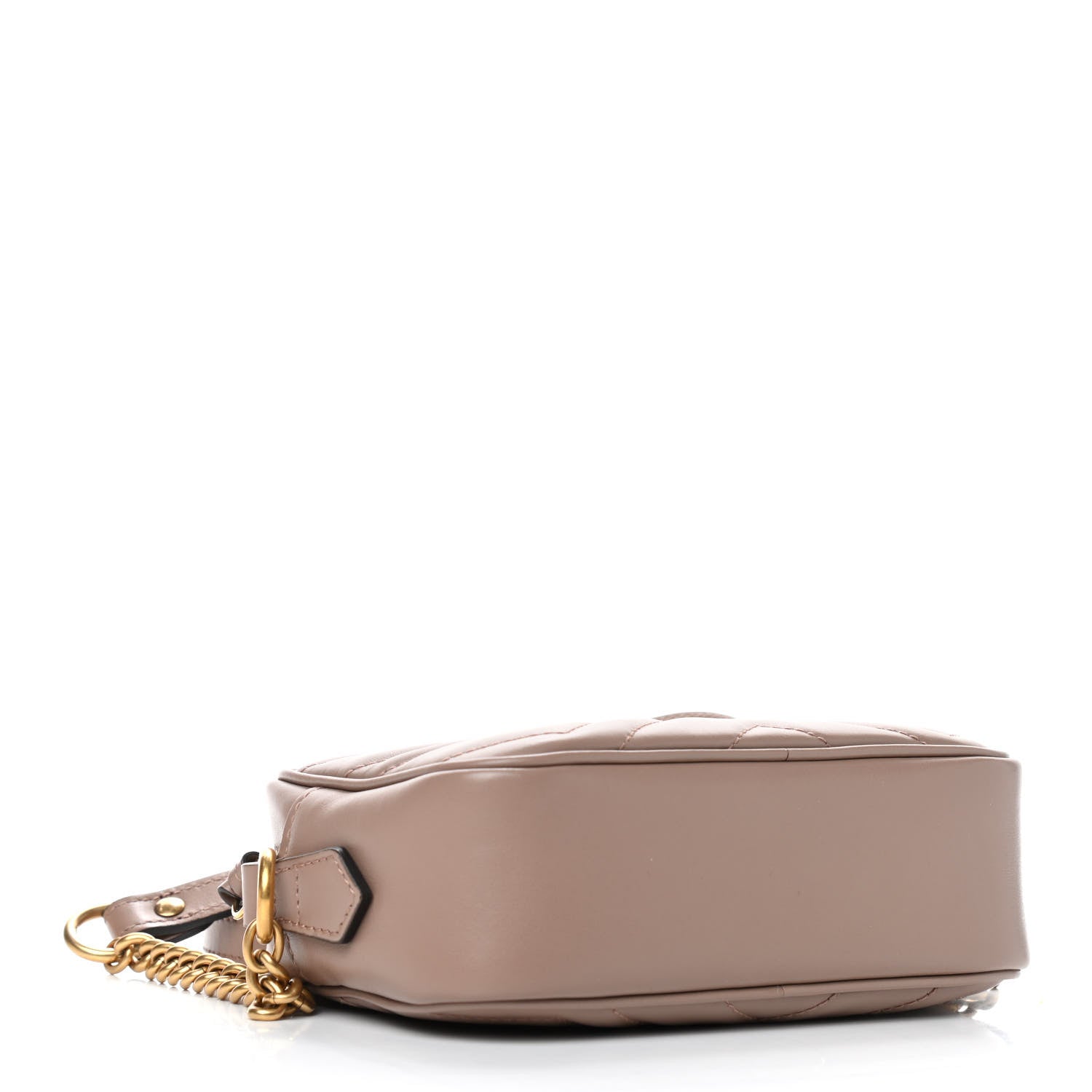 Gucci Calfskin Matelasse Mini GG Marmont Chain Shoulder Bag Porcelain Rose 4 of 9