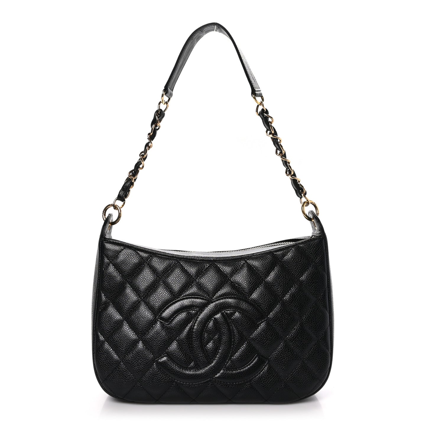Caviar Quilted Timeless CC Shoulder Bag Black