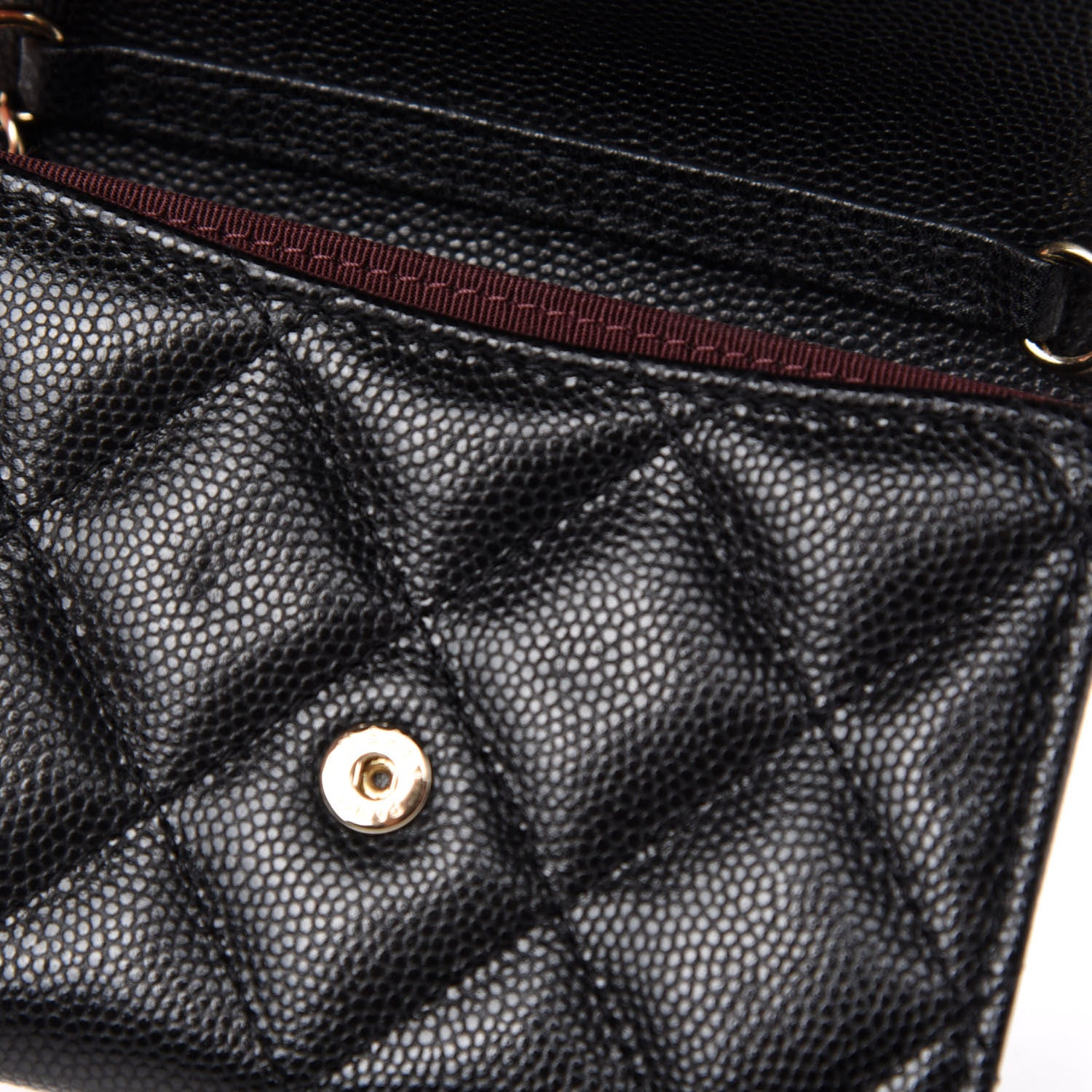 Chanel Caviar Quilted Flap Card Holder On Chain Black 8 of 13