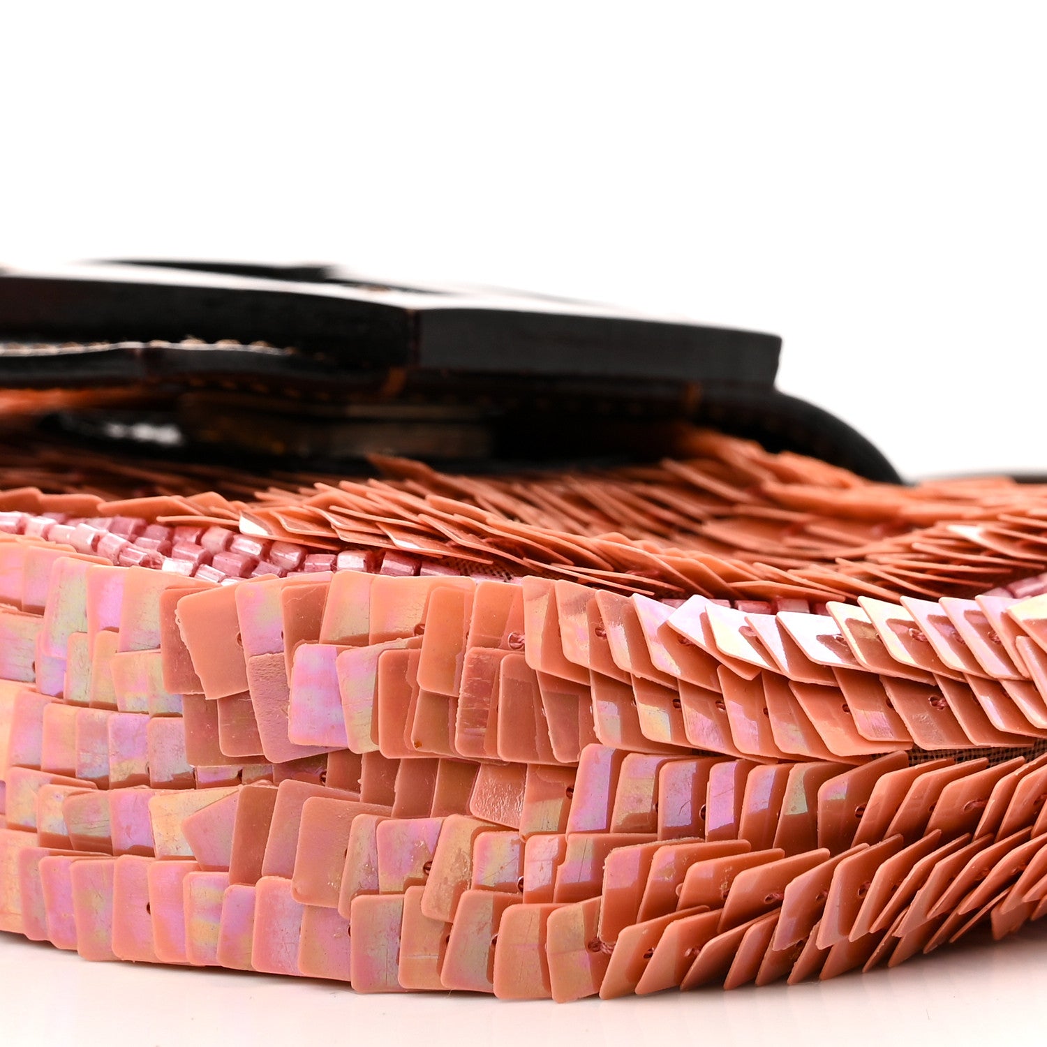 Fendi Sequin Paillettes Mini Half Moon Baguette Pink 9 of 11