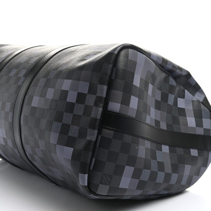 Louis Vuitton Damier Graphite Pixel Keepall Bandouliere 50 Gris 9 of 11