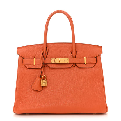 Hermes Togo Birkin 30 Orange 1 of 16