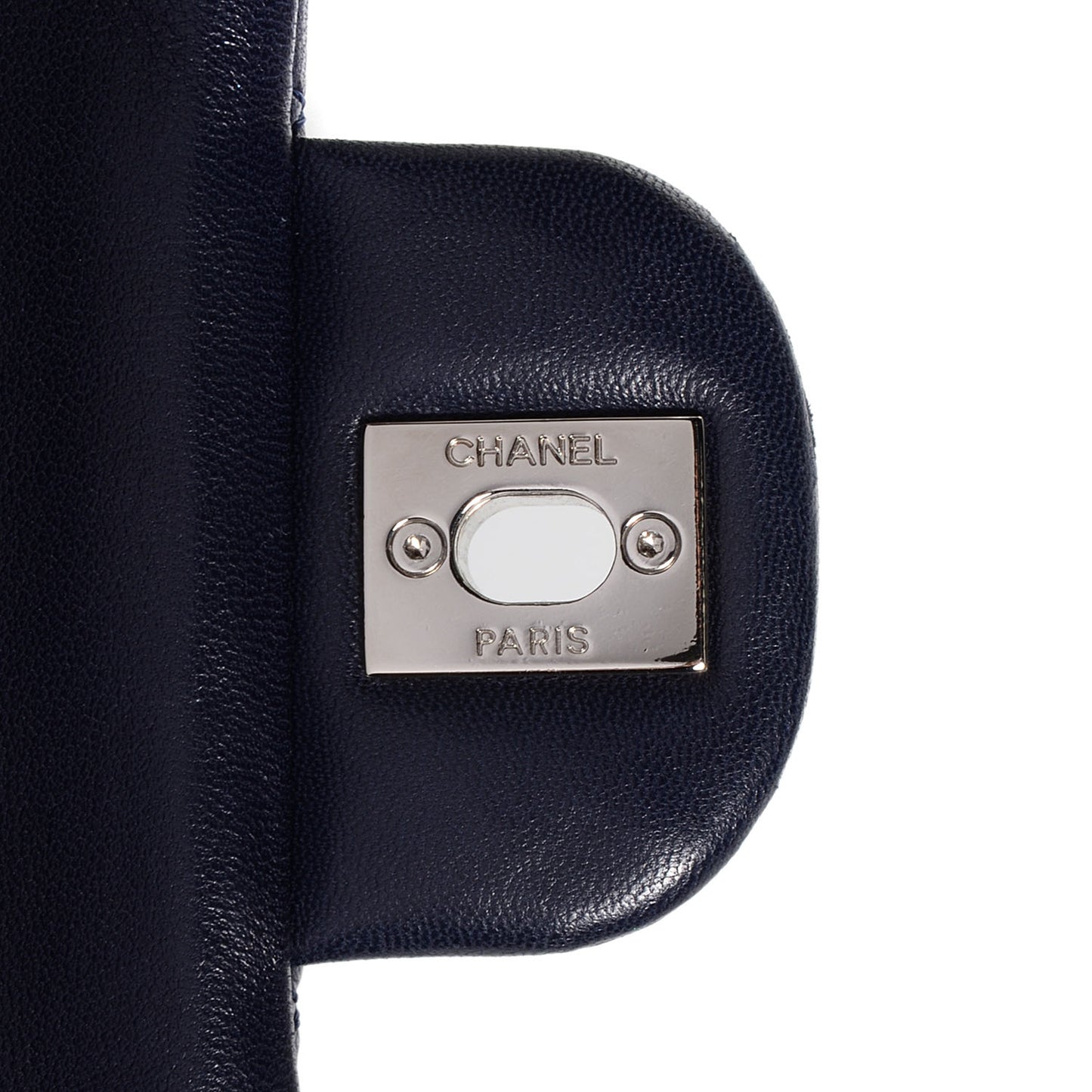Lambskin Medium Double Flap Navy