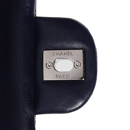 Chanel Lambskin Medium Double Flap Navy 7 of 8