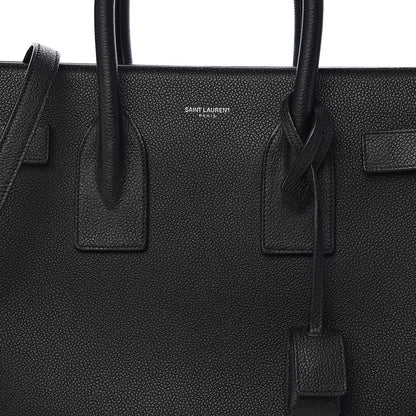Saint Laurent Grained Calfskin Small Sac De Jour Black 11 of 11
