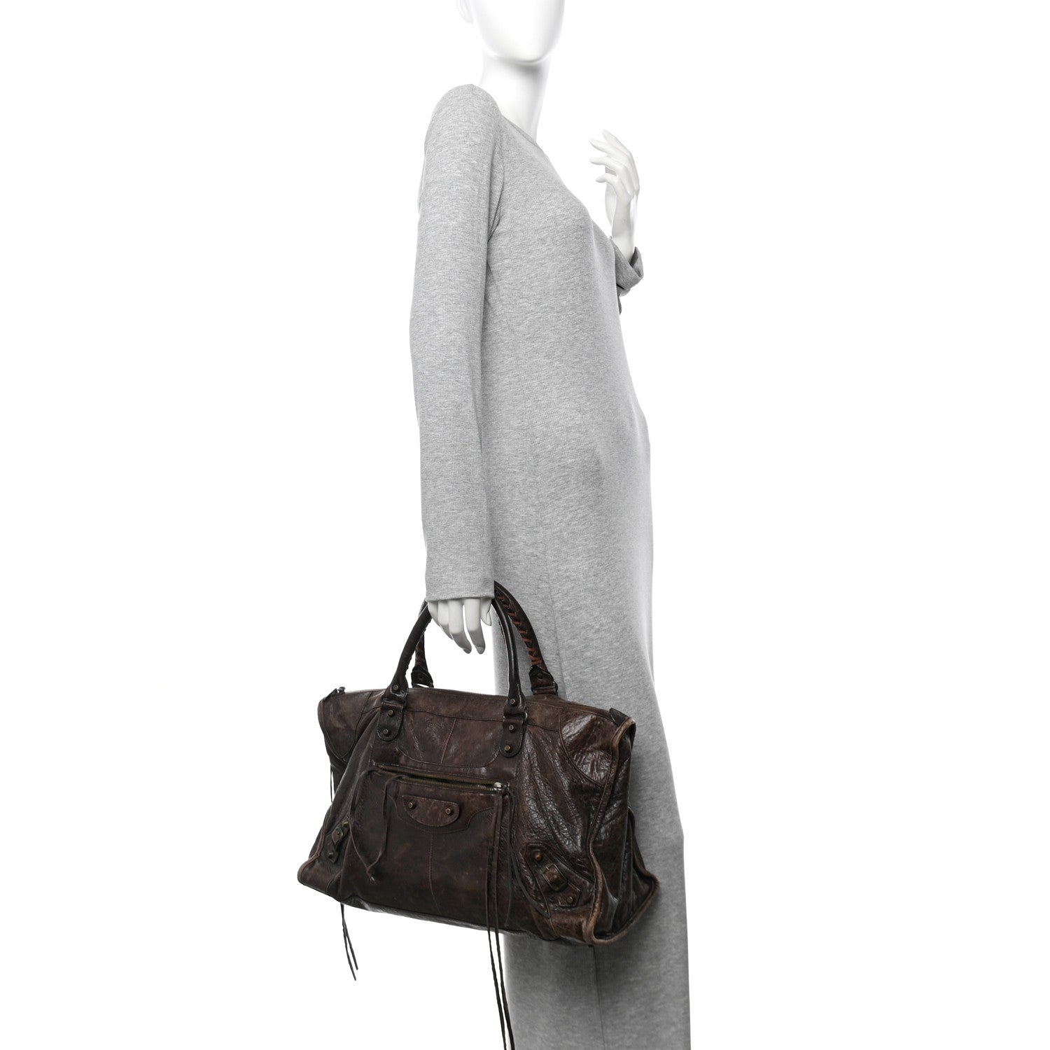 Balenciaga Agneau Classic Hardware Work Castagna 3 of 11