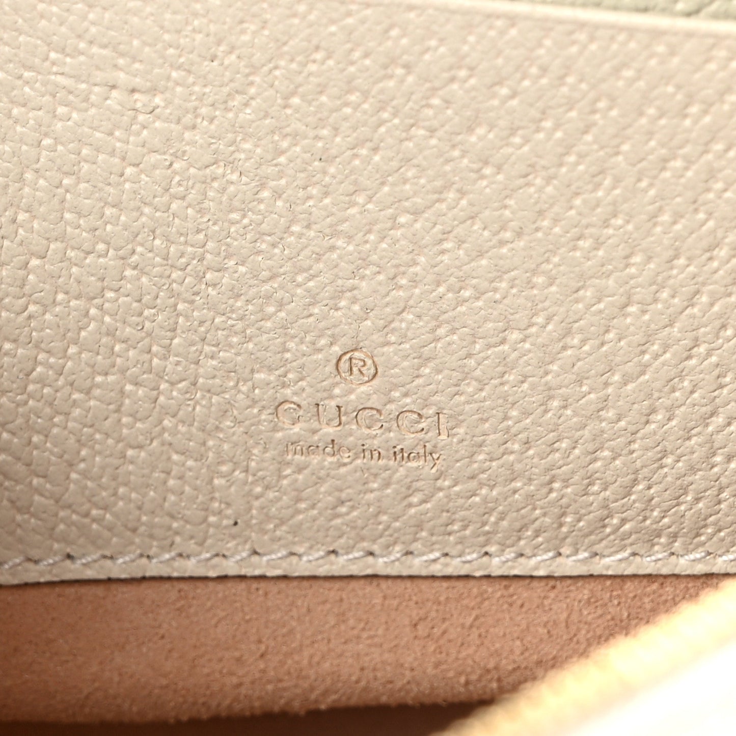 Textured Calfskin Web Mini Ophidia Round Backpack Mystic White