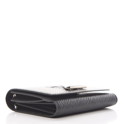 Louis Vuitton Epi Twist Compact Wallet Black 5 of 9