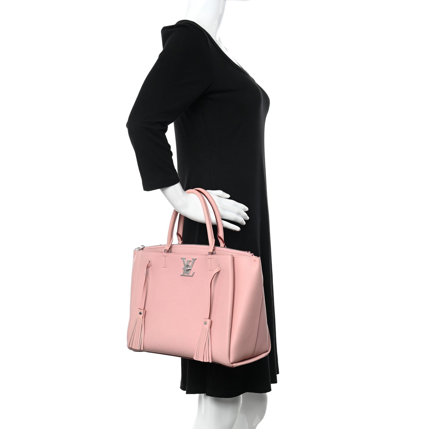 Calfskin Lockmeto Rose Poudre