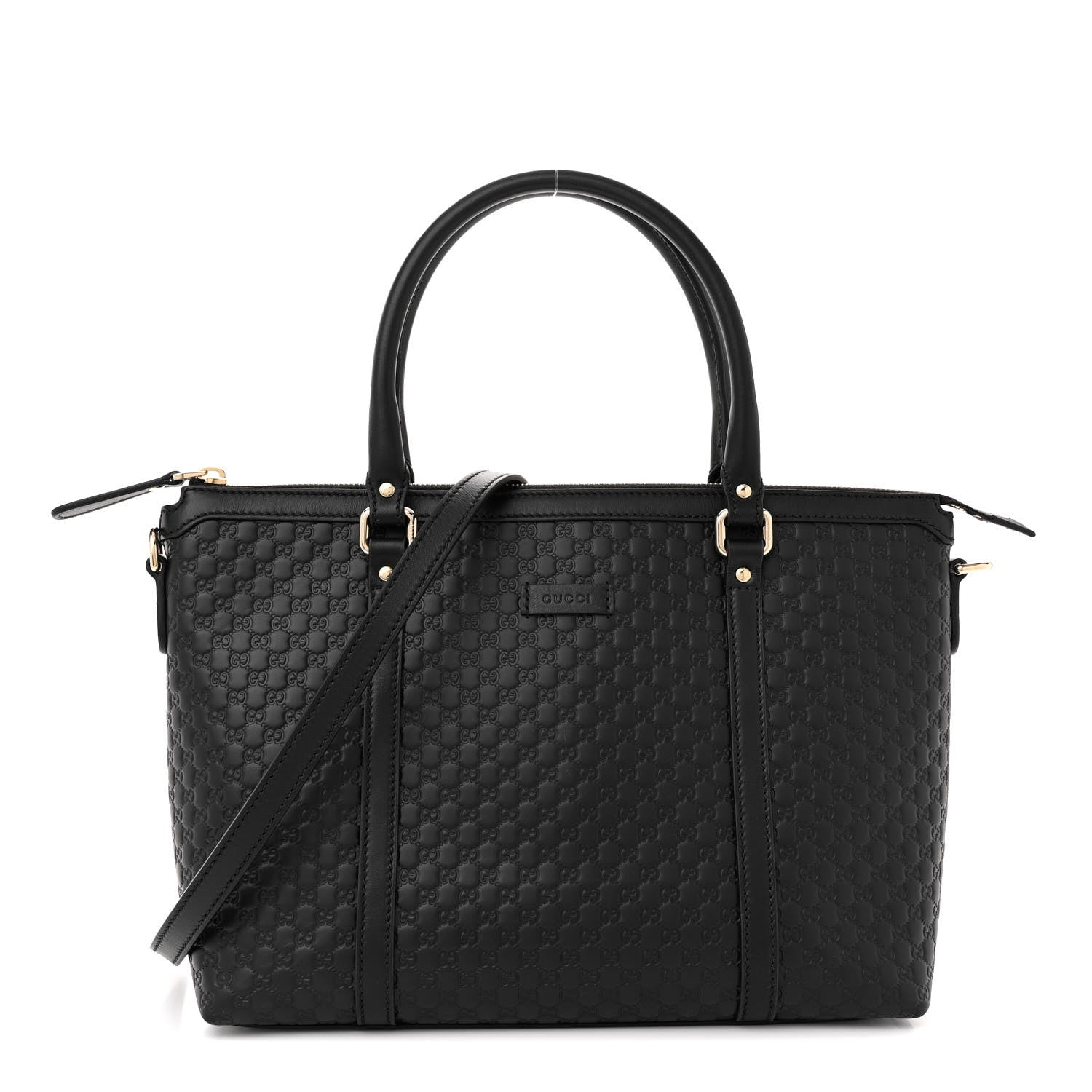 Gucci Soft Microguccissima Small Zippered Satchel Black 1 of 11
