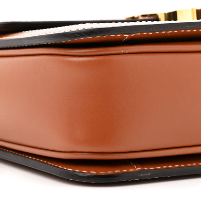 Celine Calfskin Triomphe Canvas Teen Triomphe Bag Tan 10 of 17