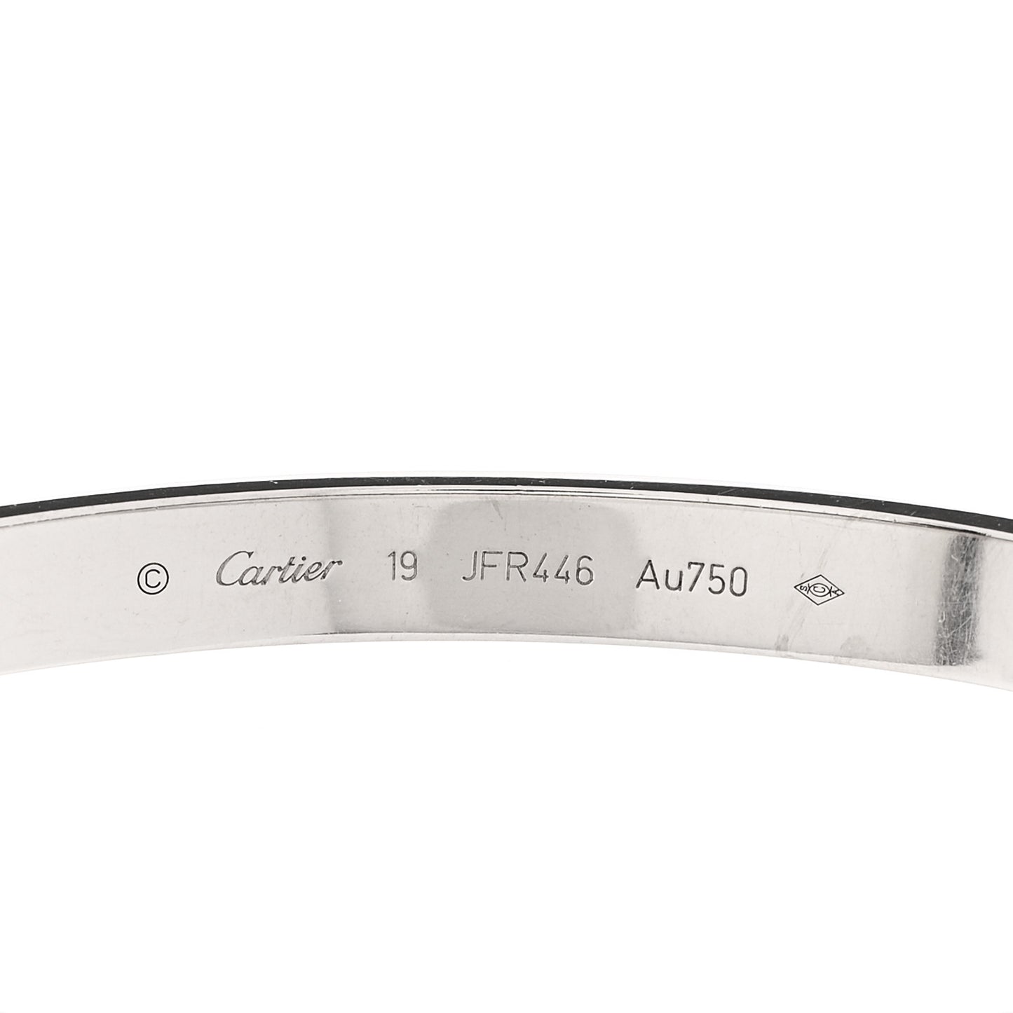 18K White Gold LOVE Bracelet 19