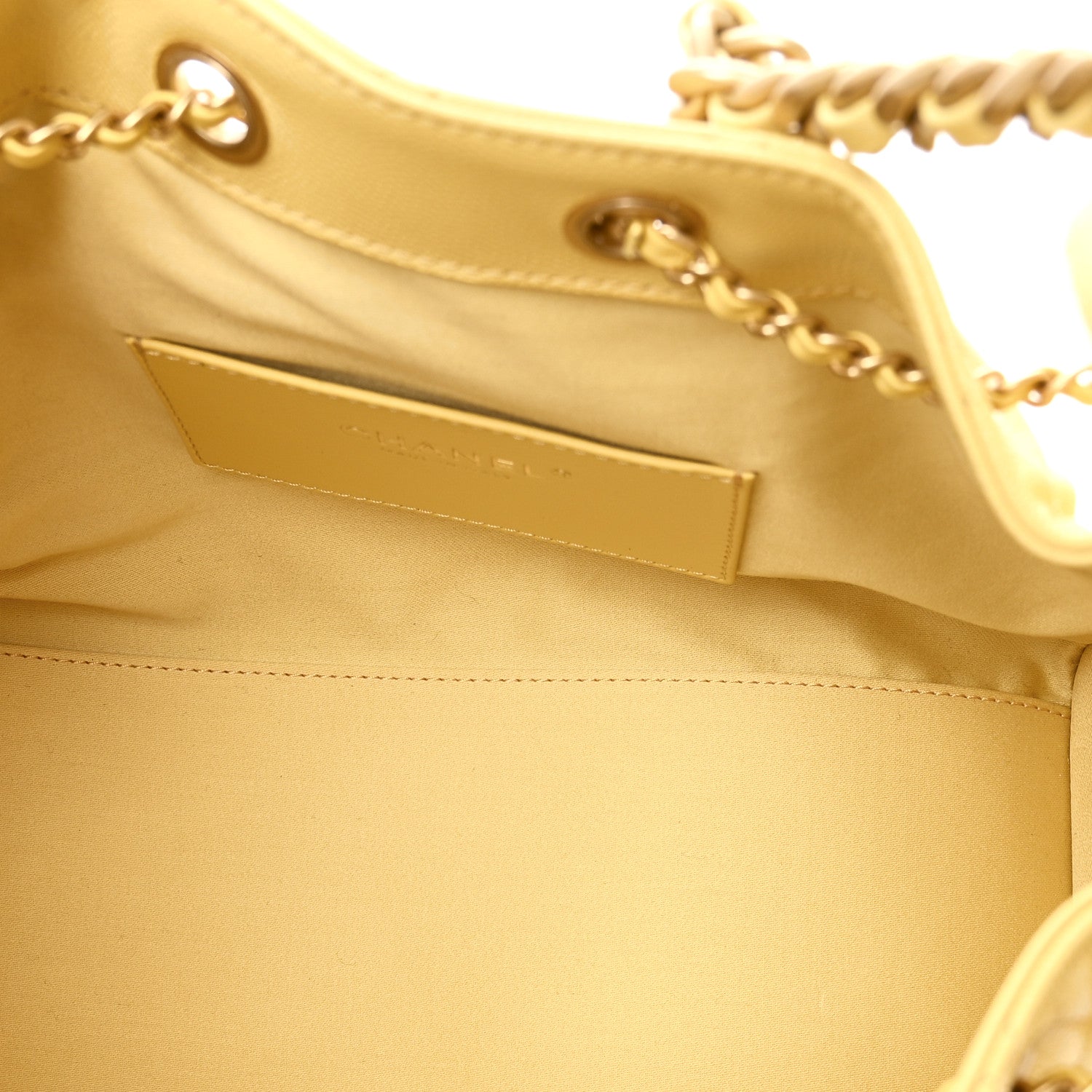 Chanel Caviar Quilted Small Chanel 25 Handbag Light Yellow 1852170