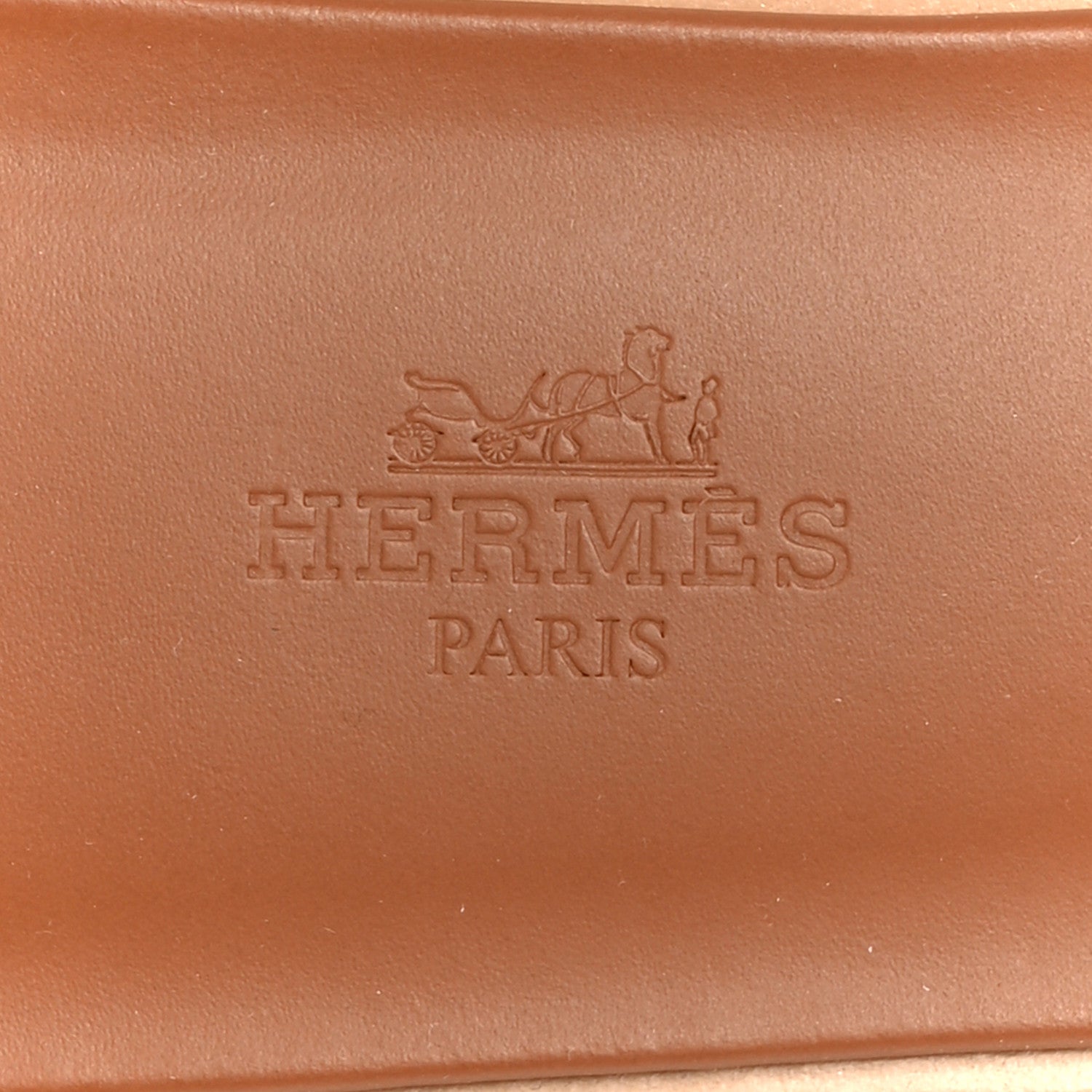 Hermes Box Calfskin Oran Sandals 37.5 Gold 7 of 10