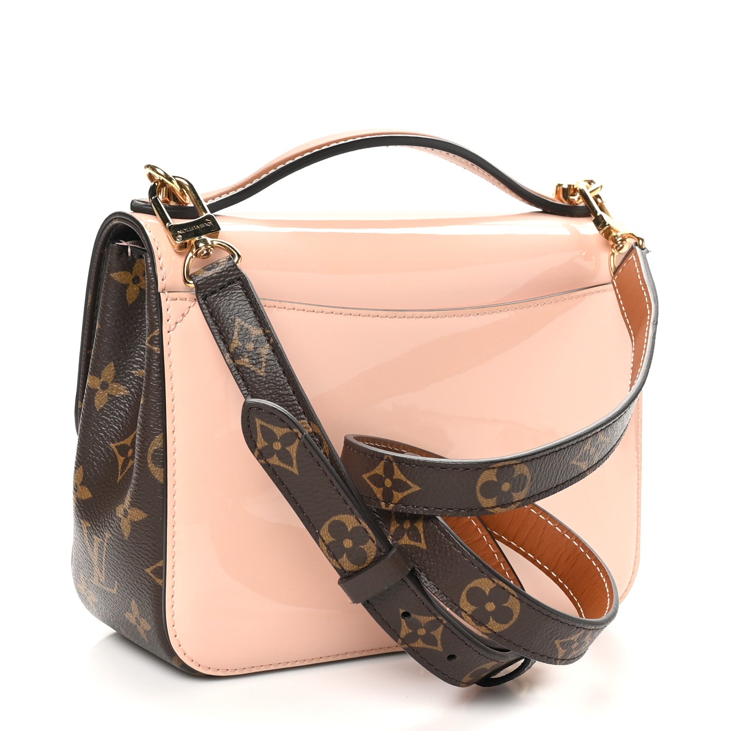 Louis Vuitton Patent Calfskin Monogram Cherrywood BB Rose Ballerine 3 of 10