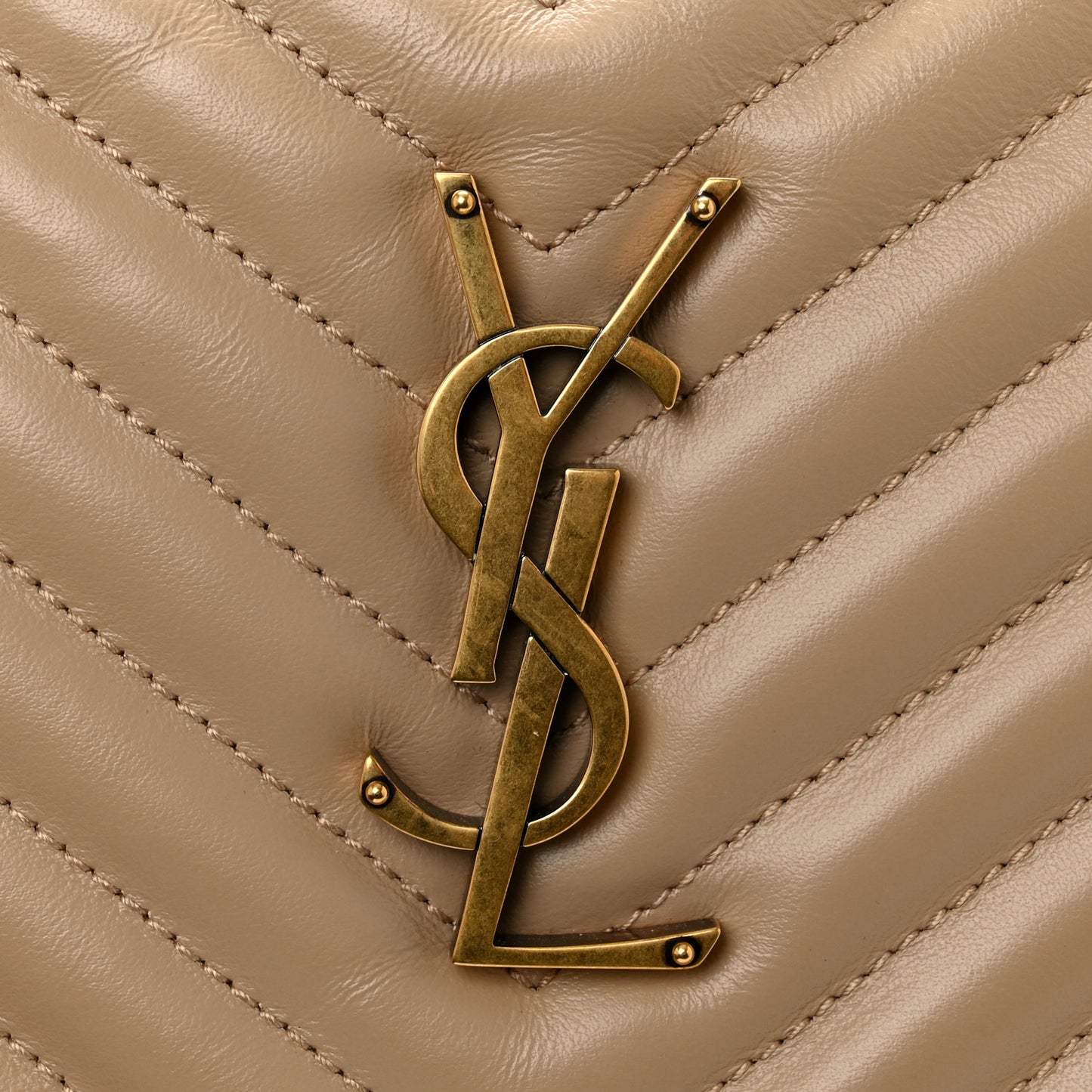 Calfskin Matelasse Monogram Lou Camera Bag Dark Beige