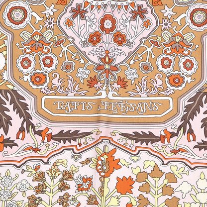 Hermes Silk Tapis Persans Scarf 140 Rose Soleil Beige 3 of 5