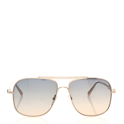 Tom Ford Metal Aviator Sunglasses TF651 Gold Grey 2 of 8