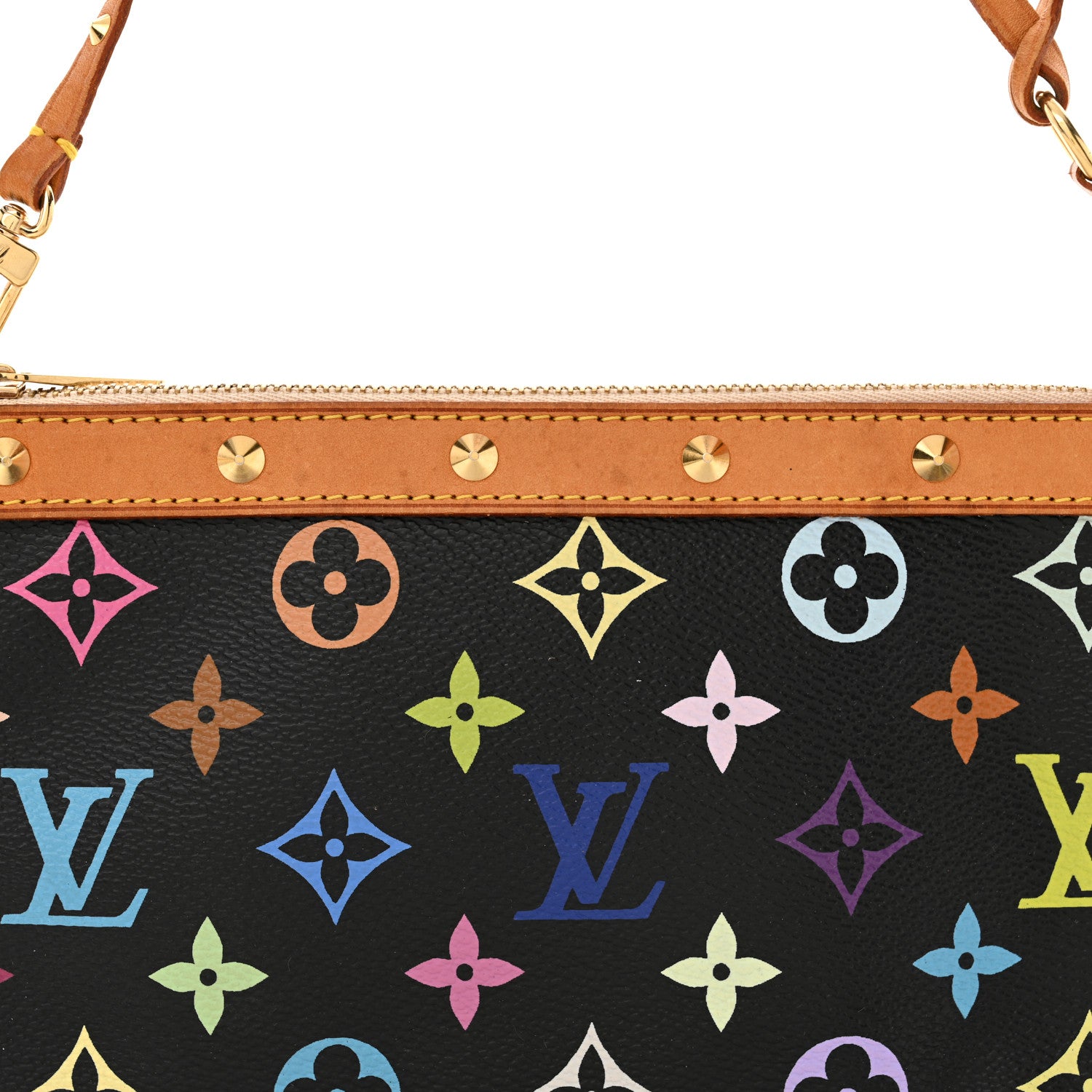 Louis Vuitton Monogram Multicolor Pochette Accessories Black 9 of 12