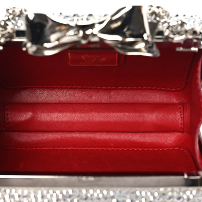 Christian Louboutin Crystal Strass Fiocco Box Clutch Silver 5 of 8