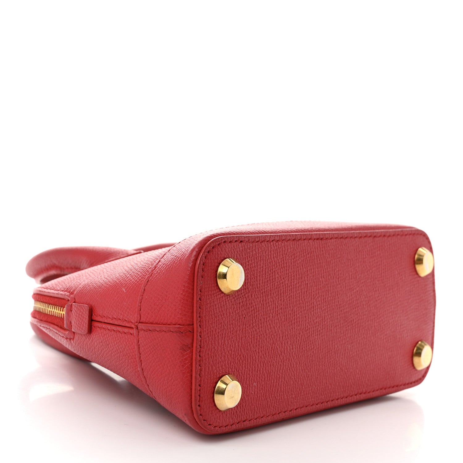 Balenciaga Signature Grained Calfskin Logo XXS Ville Top Handle Bag Rouge Lantern Black 4 of 12