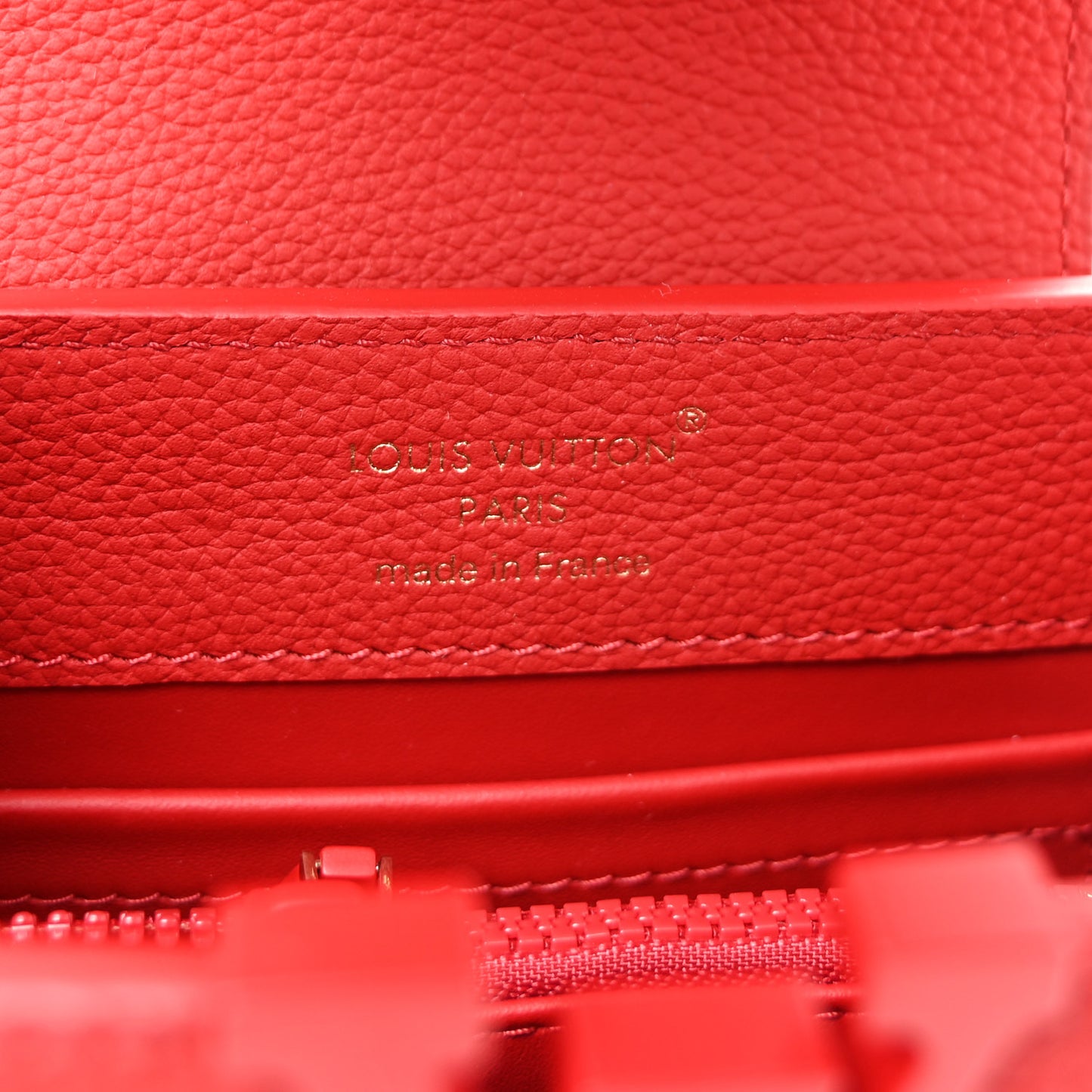 Taurillon Mini Capucines Monochrome Red